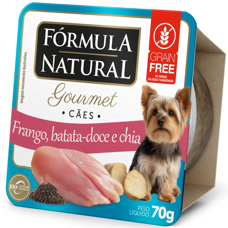 Ração Úmida Formula Natural Gourmet para Cães Sabor Frango 70 g