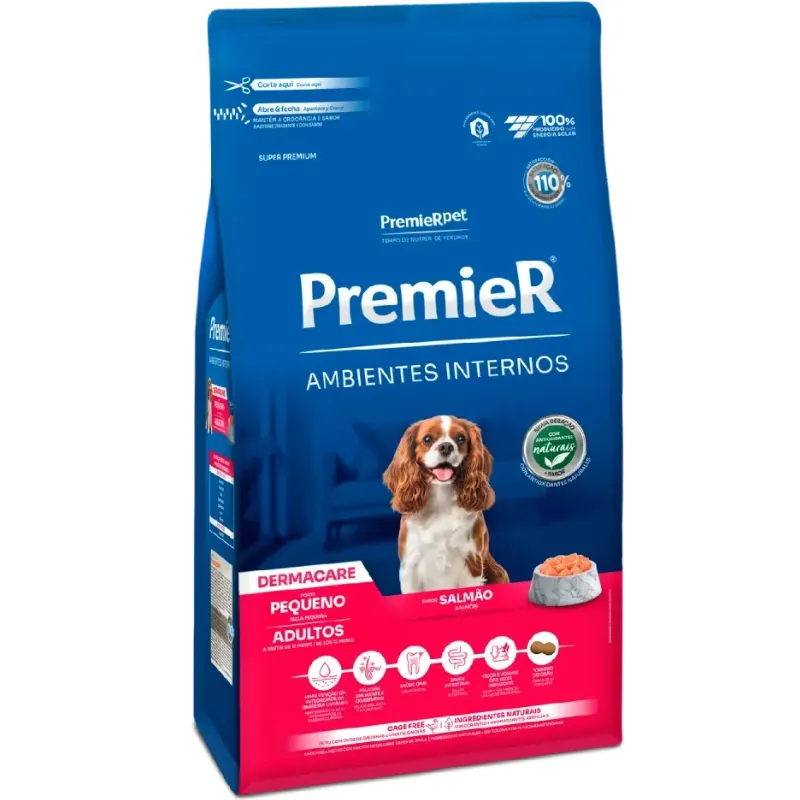 Ração Premier Ambientes Internos Cães Adultos Dermacare