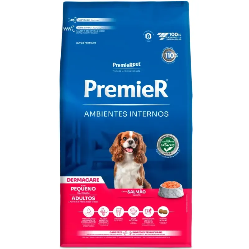 Ração Premier Ambientes Internos Cães Adultos Dermacare