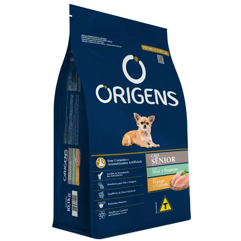 Ração Origens Cão Sênior Mini e Pequeno 10,1 Kg