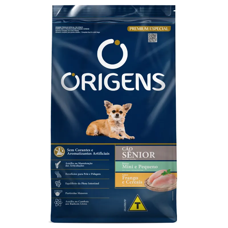 Ração Origens Cão Sênior Mini e Pequeno 10,1 Kg