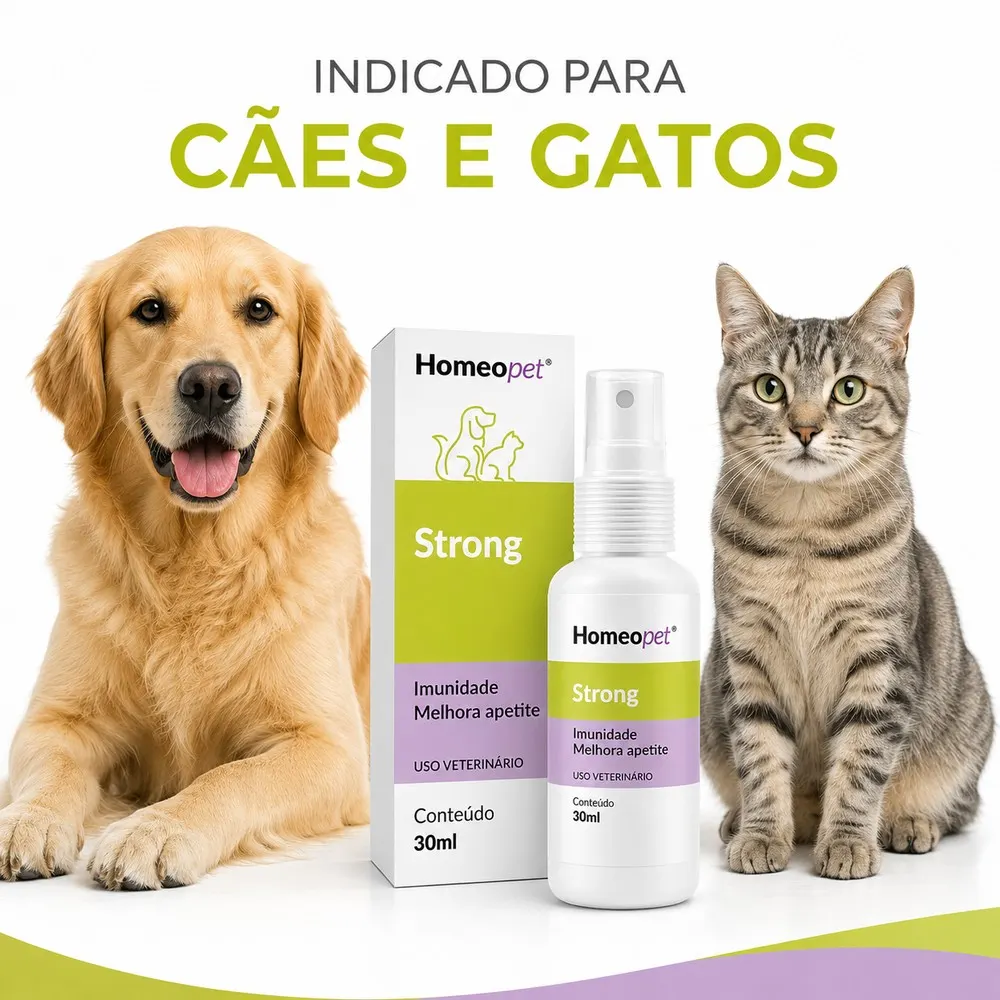 Homeopet Strong Sistema de Terapia para Cães e Gatos 30ml