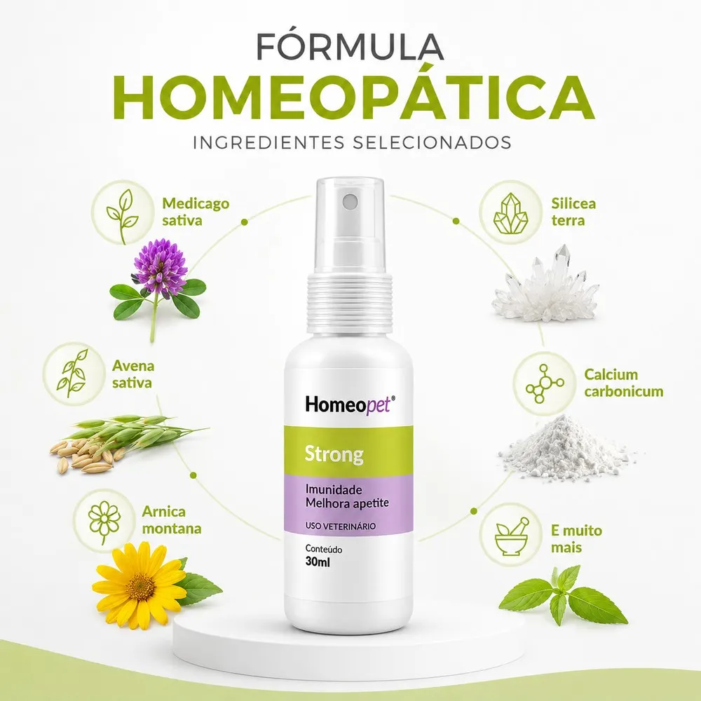 Homeopet Strong Sistema de Terapia para Cães e Gatos 30ml