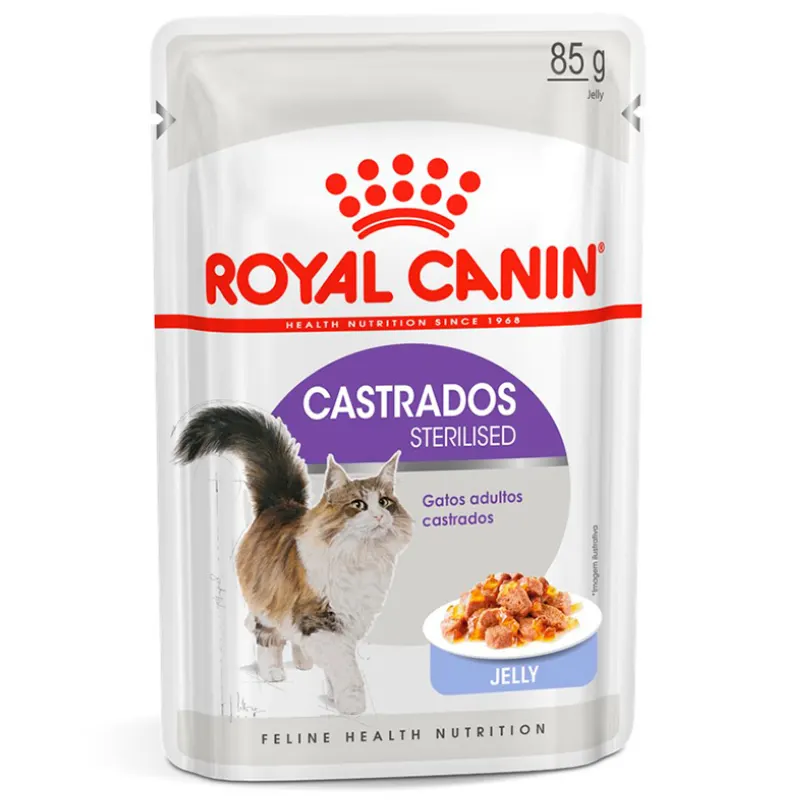 Ração Úmida Royal Canin Sachê Castrados Jelly para Gatos Adultos Castrados 85 g