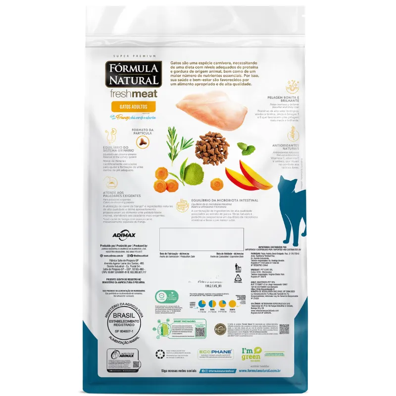 Ração Formula Natural Fresh Meat Gatos Adultos Frango 7 Kg