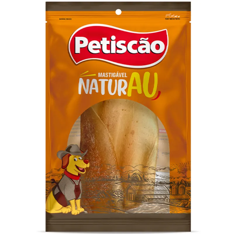 Osso Petiscão Shrink Orelha Bovina para Cães 1 Unidade