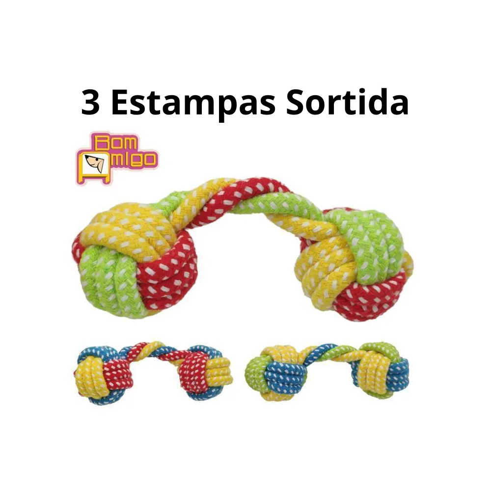 Brinquedo Bola de Corda Para Cães Tamanho M
