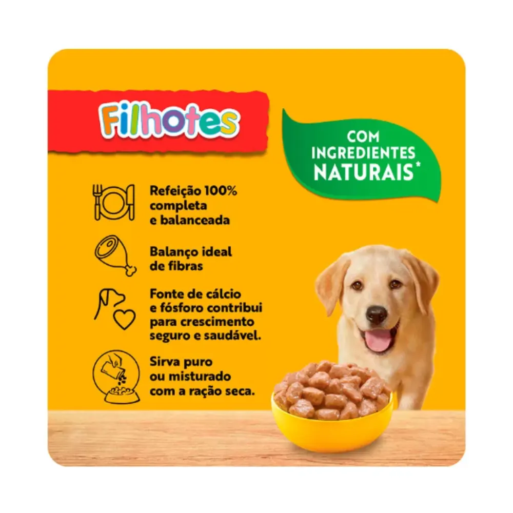 Pedigree Sachê Frango ao Molho para Cães Filhotes 100 g