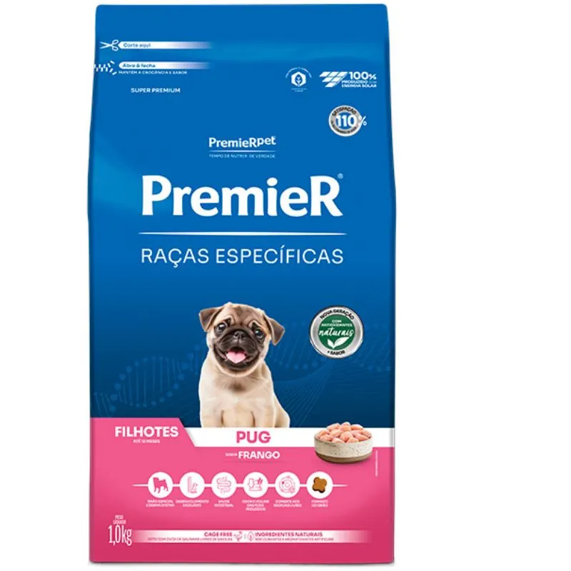 Ração Premier Raças Específicas para Pug Filhote 1 Kg