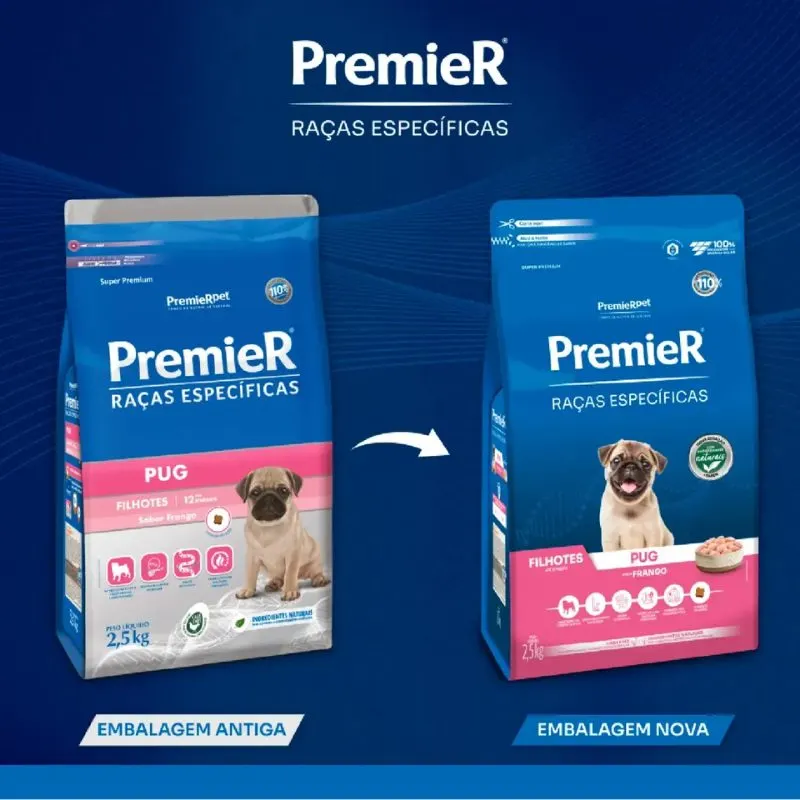 Ração Premier Raças Específicas para Pug Filhote 1 Kg