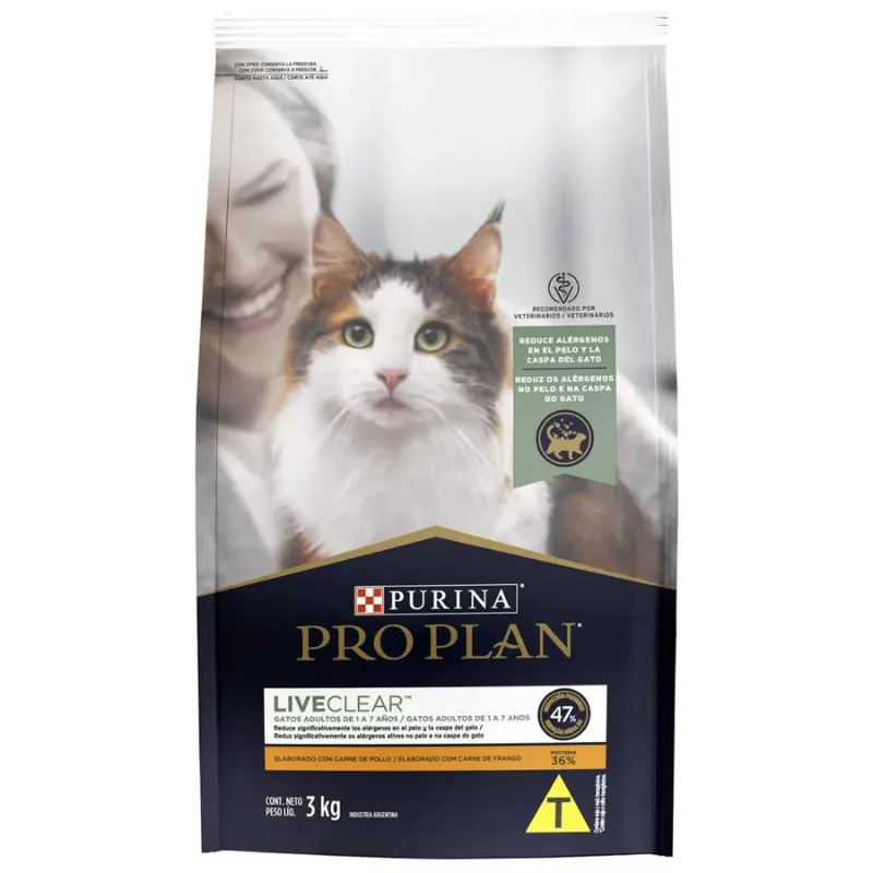 Ração Pro Plan Cat Live Clear para Gatos 3 Kg