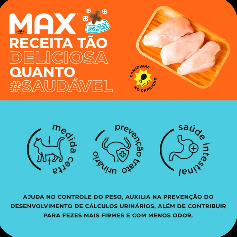 Ração Max para Gatos Adultos Castrados Frango 20 Kg