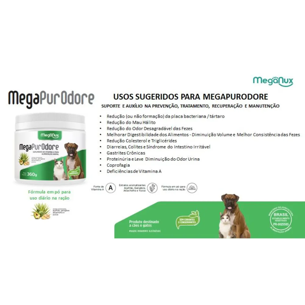 Suplemento MEGA-PURODORE Hexametafosfato de Sódio - 360g