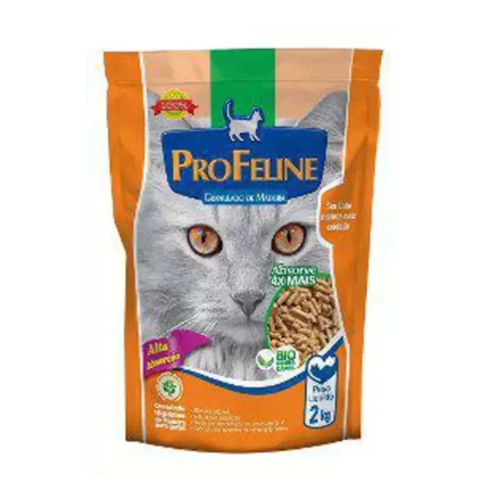 Areia Higiênica ProFeline Granulado de Madeira - 2Kg