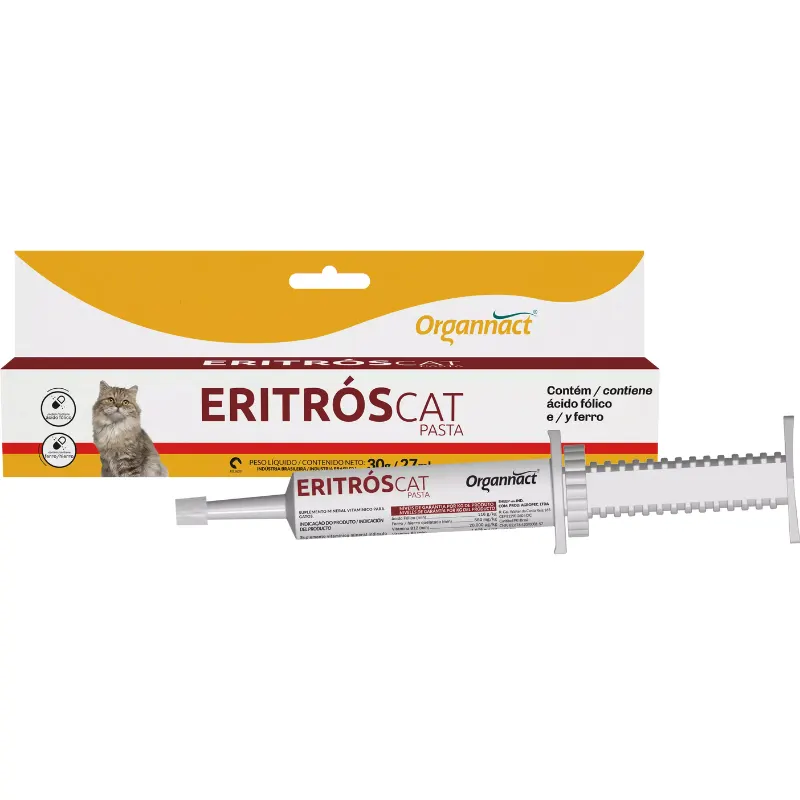 Suplemento Organnact Eritrós Cat Pasta para Gatos 30 g