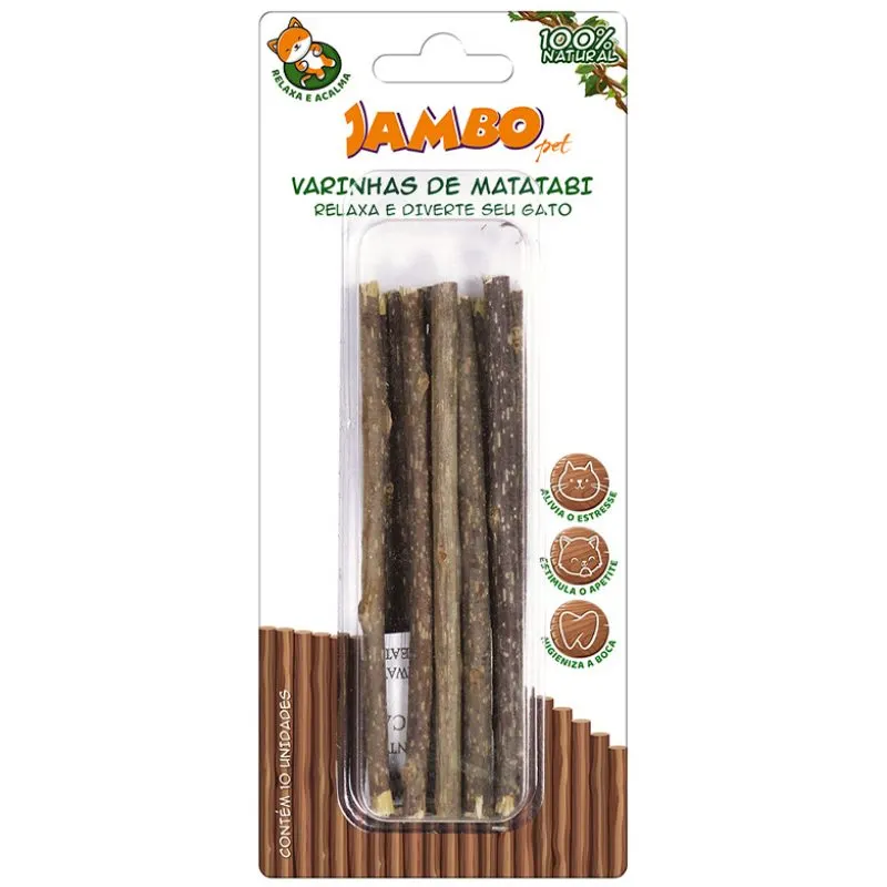 Brinquedo Jambo Varinhas de Matatabi para Gatos 10 un