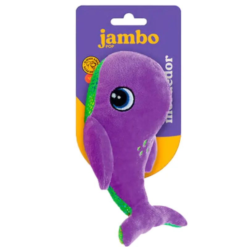 Mordedor Baleia Pelúcia Jambo Pop Aqua Baleia