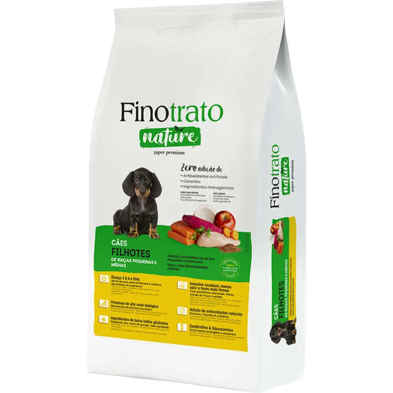 Ração Finotrato Nature para Cães Filhotes Raças Pequenas e Médias