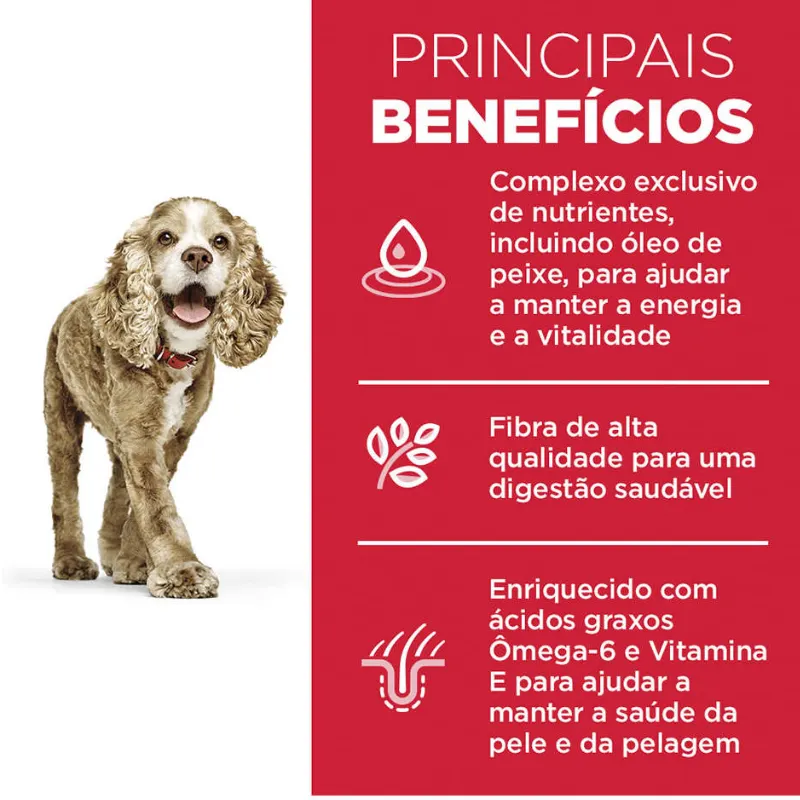 Ração Hill's Science Diet Canino Cães Adulto 11+ Pequenos e Mini 2,4 kg