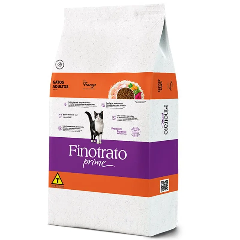 Ração Finotrato Prime para Gatos Adultos Frangos 3 Kg