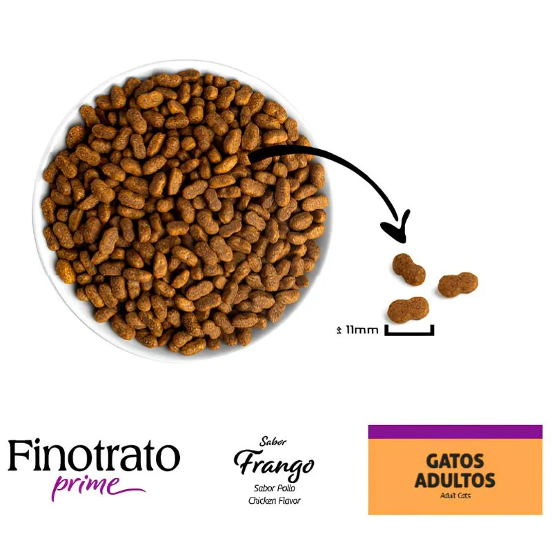 Ração Finotrato Prime para Gatos Adultos Frangos 3 Kg