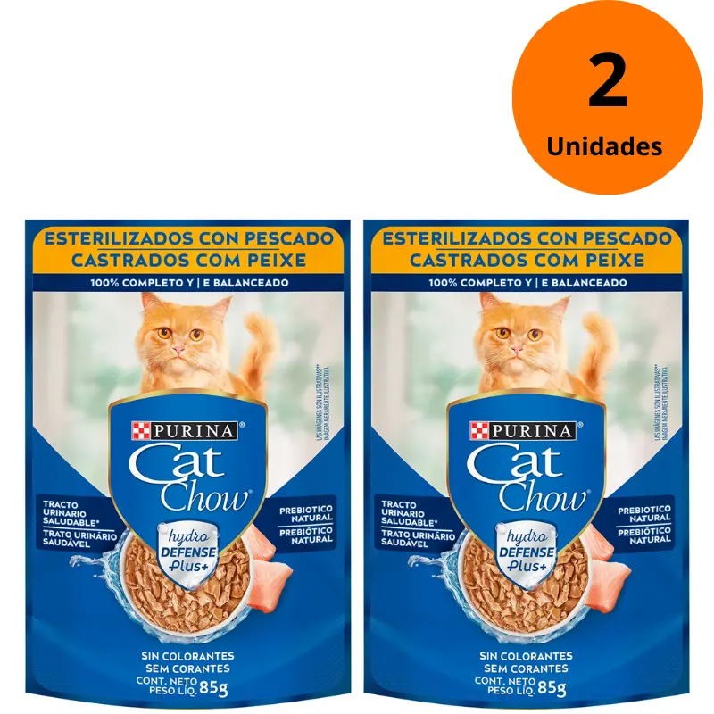 Cat Chow Sachê para Gatos Adultos Castrados 2 Unidades 170 g