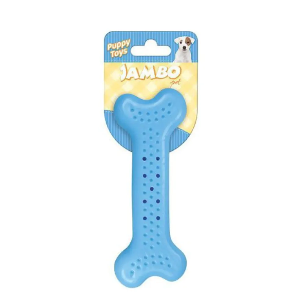 Brinquedo Mordedor Ossinho Baby Flat Azul