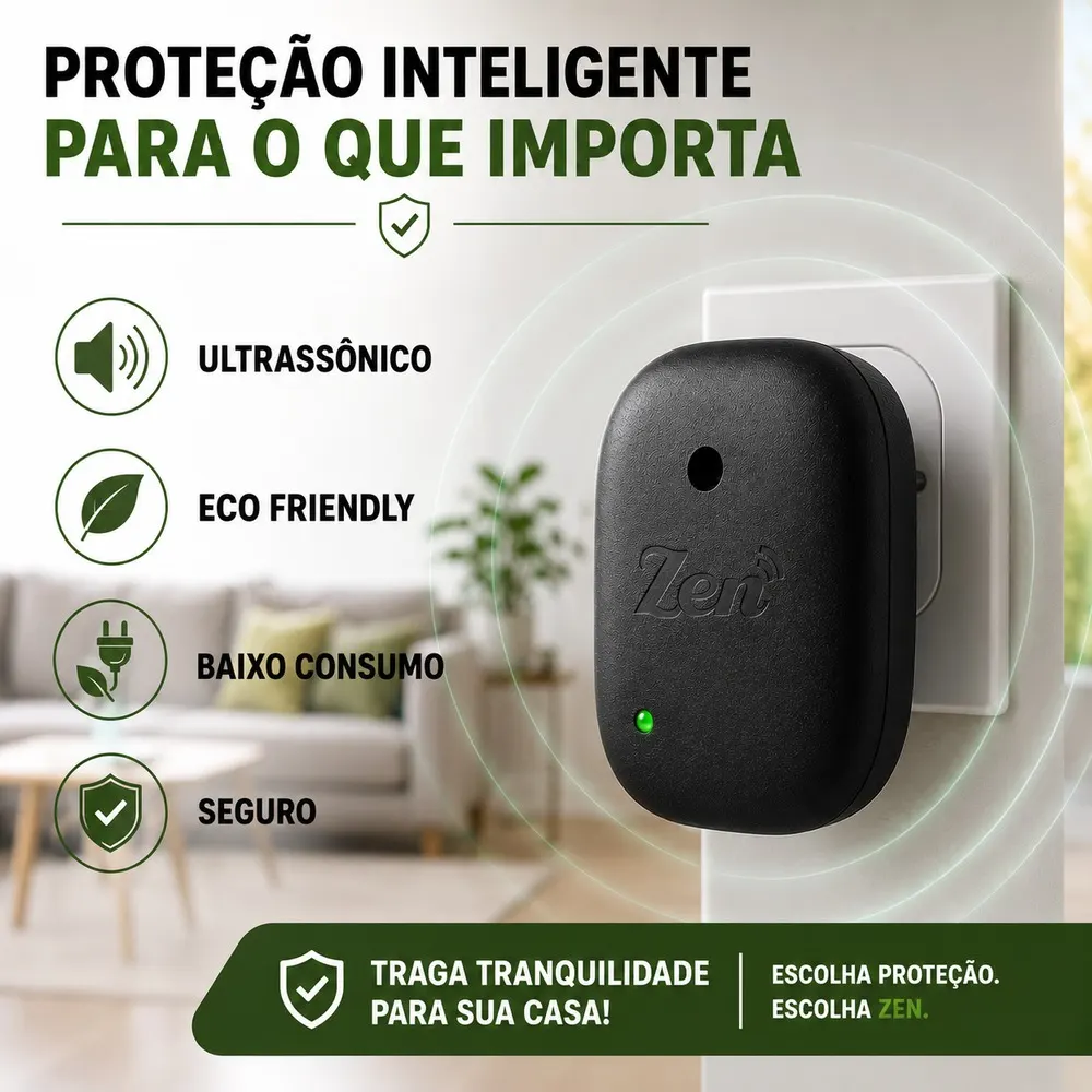 Repelente Eletrônico Amicus Zen Preto