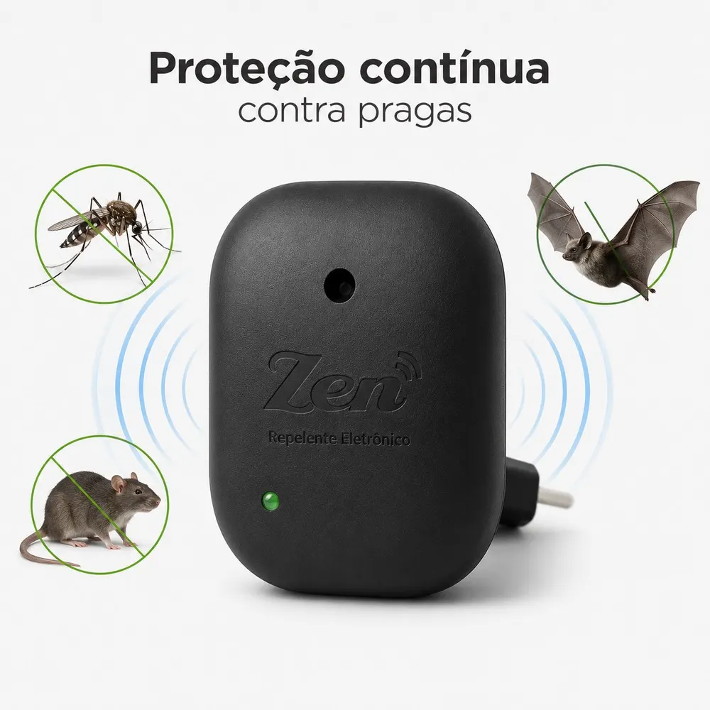 Repelente Eletrônico Amicus Zen Preto