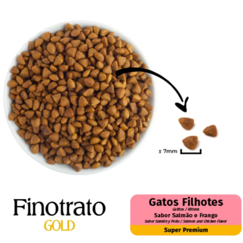 Ração Finotrato Gold Gatos Filhotes Salmão 7,5 Kg