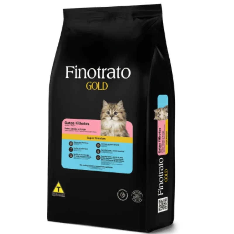 Ração Finotrato Gold Gatos Filhotes Salmão 7,5 Kg