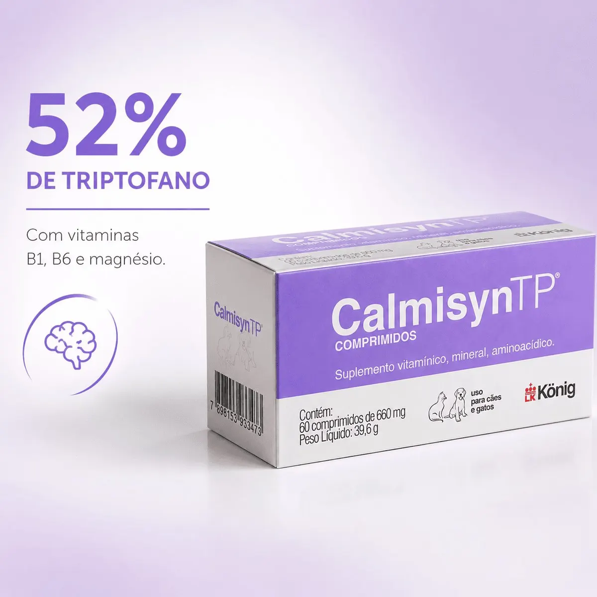 Suplemente Alimentar Calmisyn König 660 mg com 60 Compridos