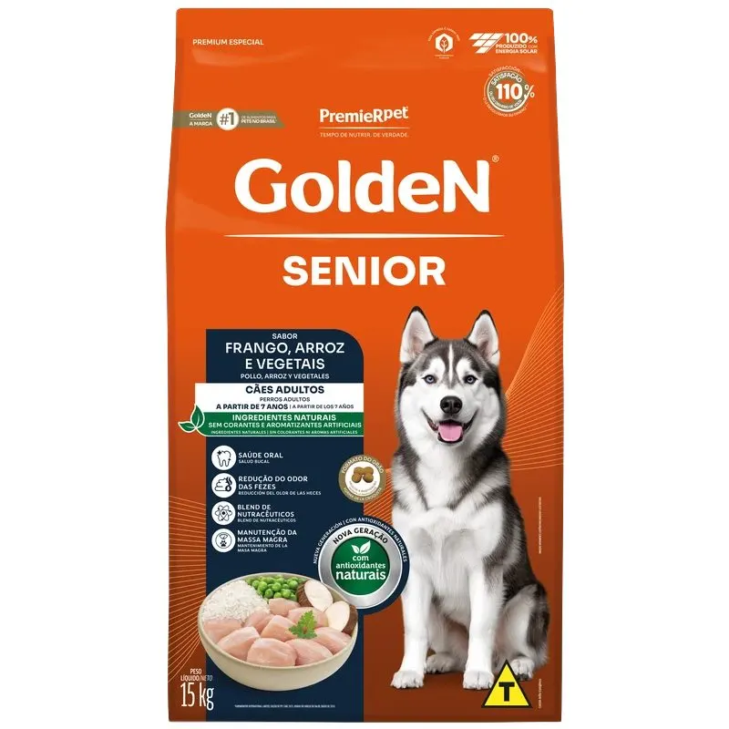Ração Golden Fórmula Cães Sênior Frango e Arroz  15kg