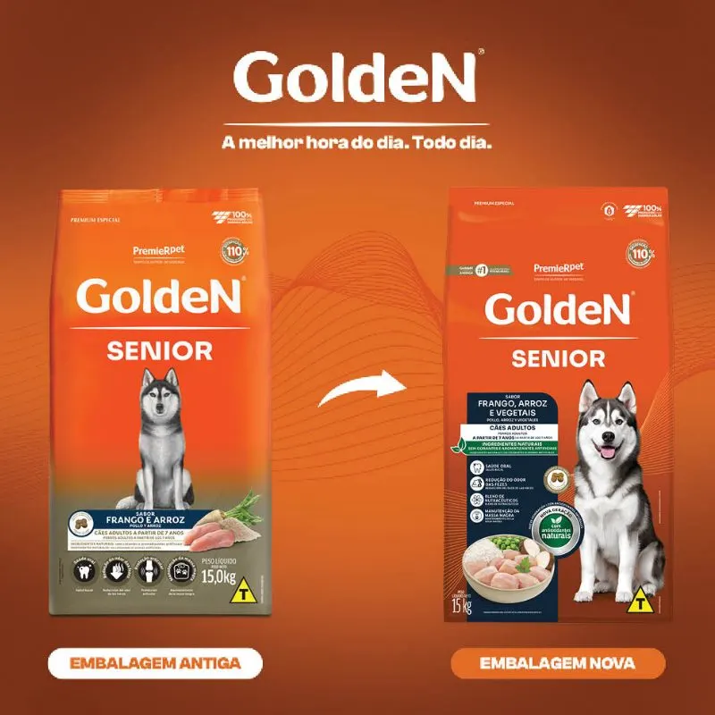 Ração Golden Fórmula Cães Sênior Frango e Arroz  15kg