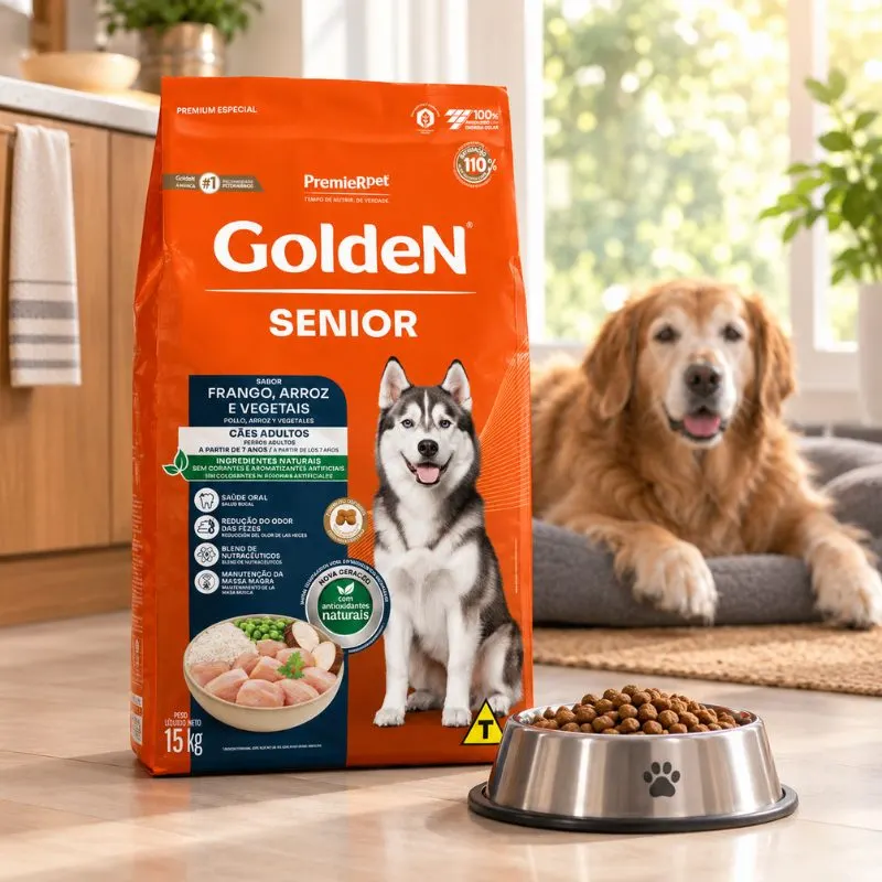 Ração Golden Fórmula Cães Sênior Frango e Arroz  15kg