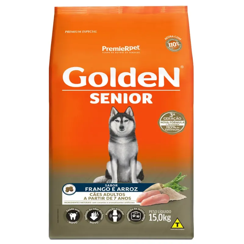 Ração Golden Fórmula Cães Sênior Frango e Arroz  15kg