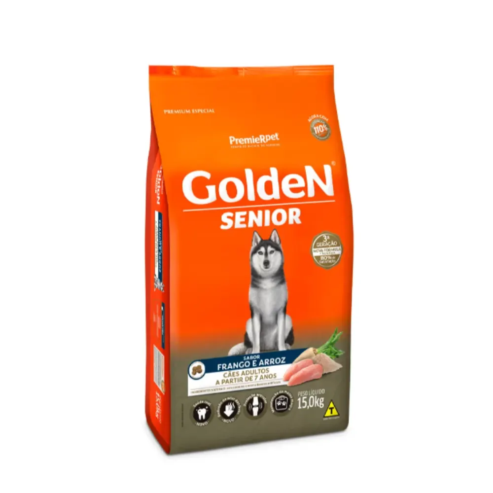 Ração Golden Fórmula Cães Sênior Frango e Arroz 15kg