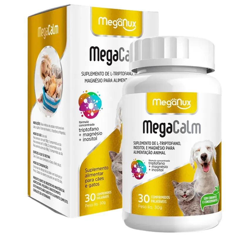 Suplemento MEGA-CALM 1000MG - Cães e Gatos