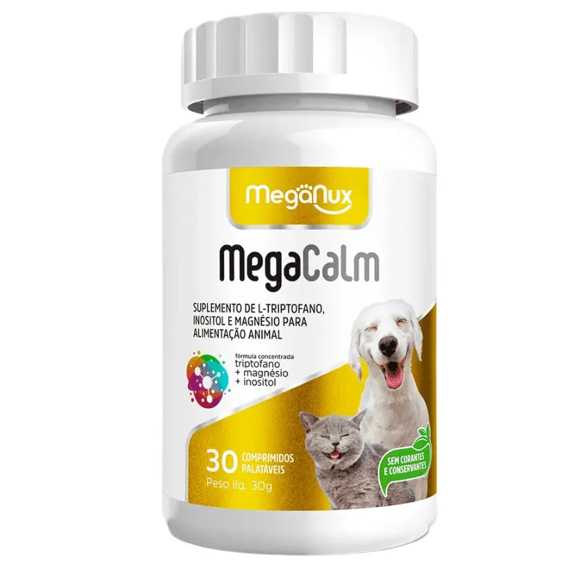 Suplemento MEGA-CALM 1000MG - Cães e Gatos