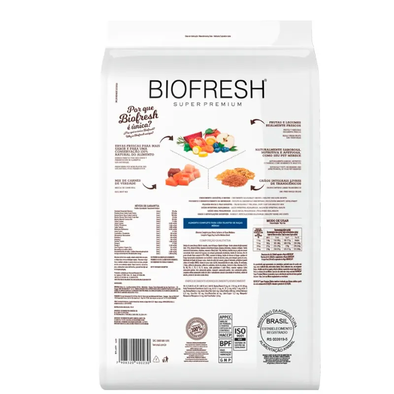 Ração Biofresh Cão Filhote Média Mix de Carnes