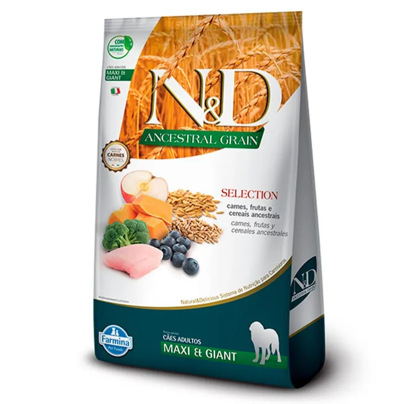 Ração N&D Ancestral Selection Canine Adulto Maxi Giant 15 Kg