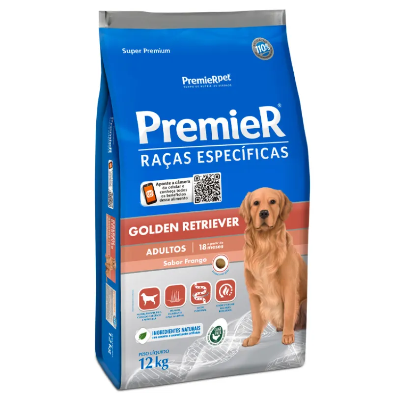Ração Premier Raças Especificas Cães Adultos Golden Retriver 12 Kg