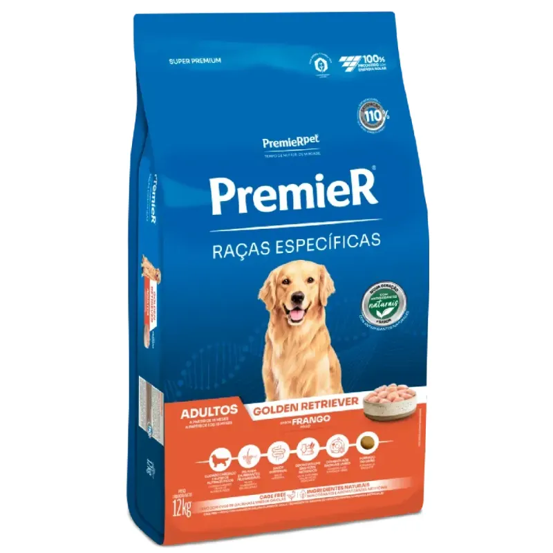 Ração Premier Raças Especificas Cães Adultos Golden Retriver 12 Kg