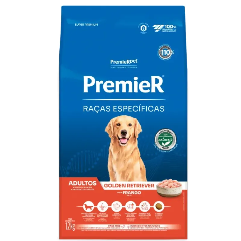 Ração Premier Raças Especificas Cães Adultos Golden Retriver 12 Kg