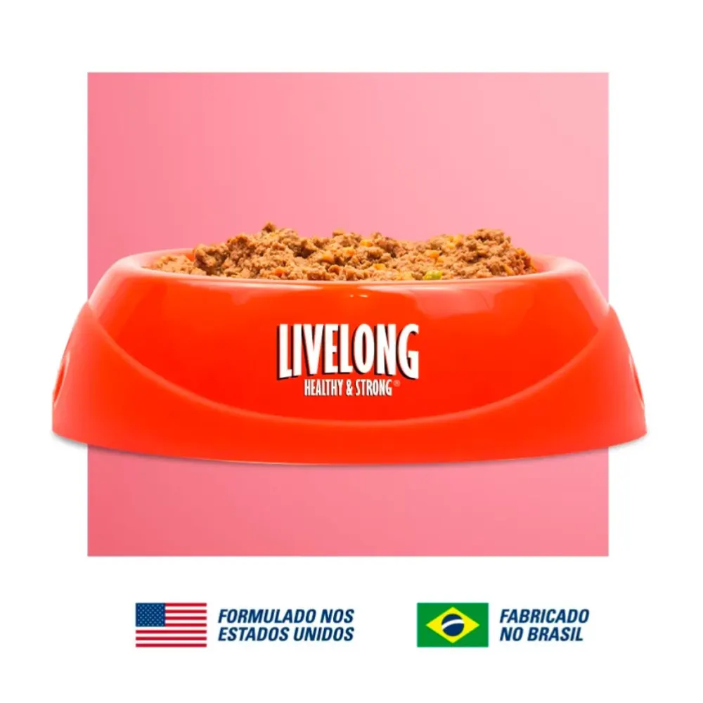 Ração Úmida Livelong Sensitive Pato Batata-Doce Gatos 300g