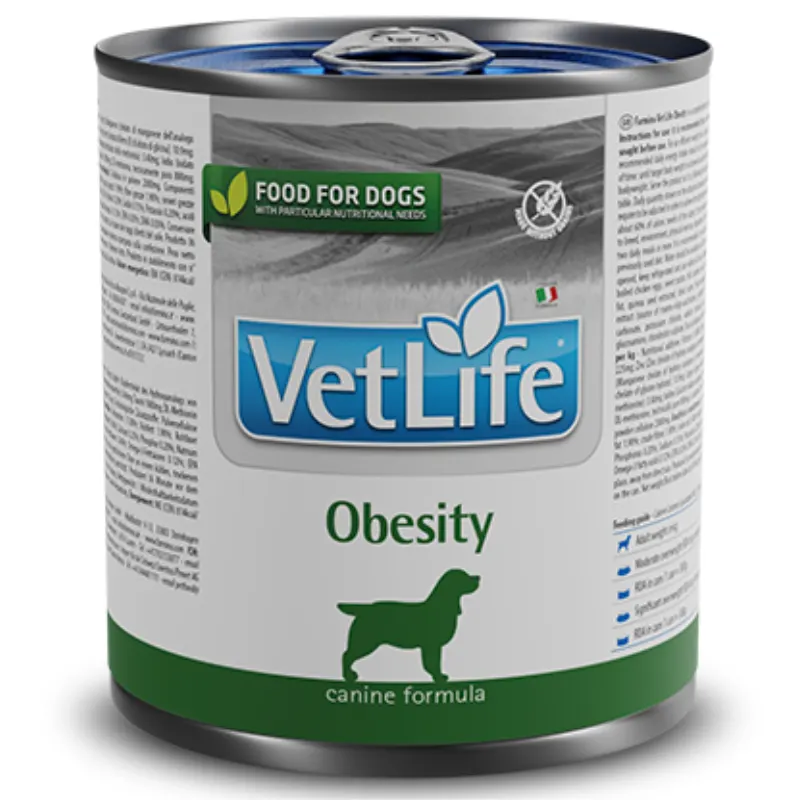 Ração Úmida Vet Life Obesity para Cães Adultos 300 g