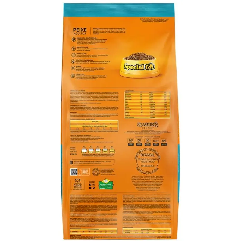 Ração Special Cat Premium Peixe para Gatos Adultos