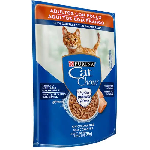 Cat Chow Sachê para Gatos Adultos Sabor Frango 85 g