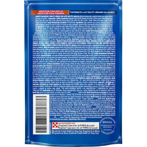 Cat Chow Sachê para Gatos Adultos Sabor Frango 85 g