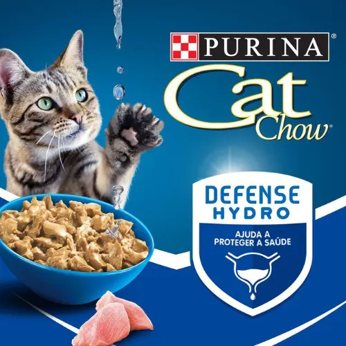 Cat Chow Sachê para Gatos Adultos Sabor Frango 85 g